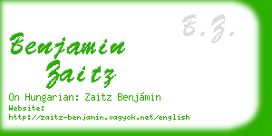 benjamin zaitz business card